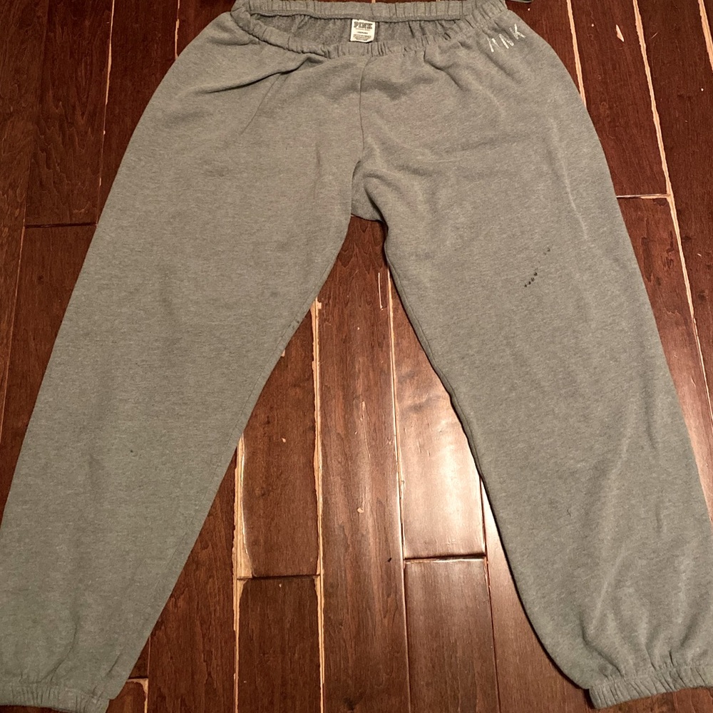 PINK gray sweatpants/joggers